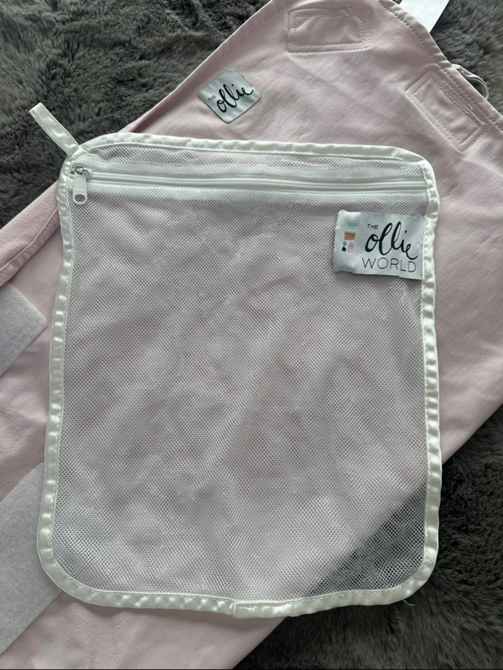 The Ollie World Pink Baby Bib - Soft Feeding & Drool Protector